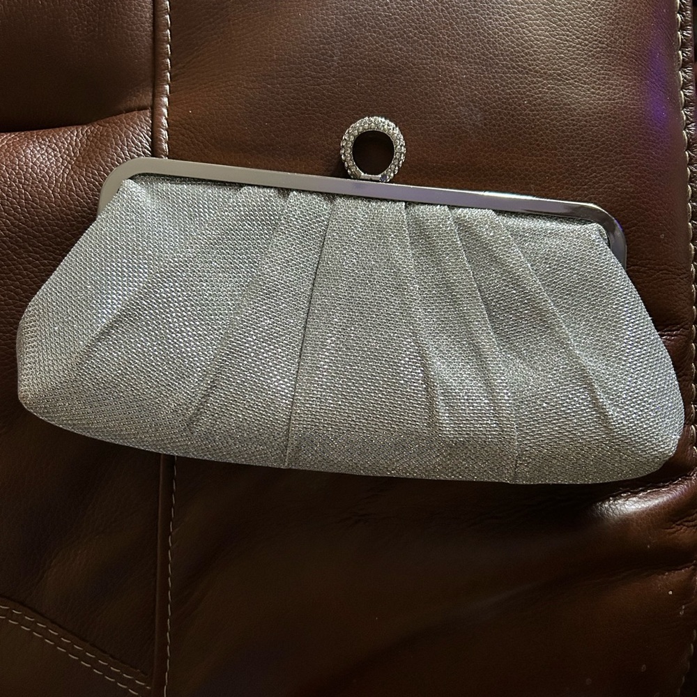 Elegant Silver Clutch Bag